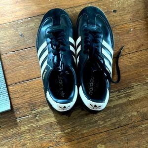 Black Adidas Sambas. Mens 7 and Womens 9.